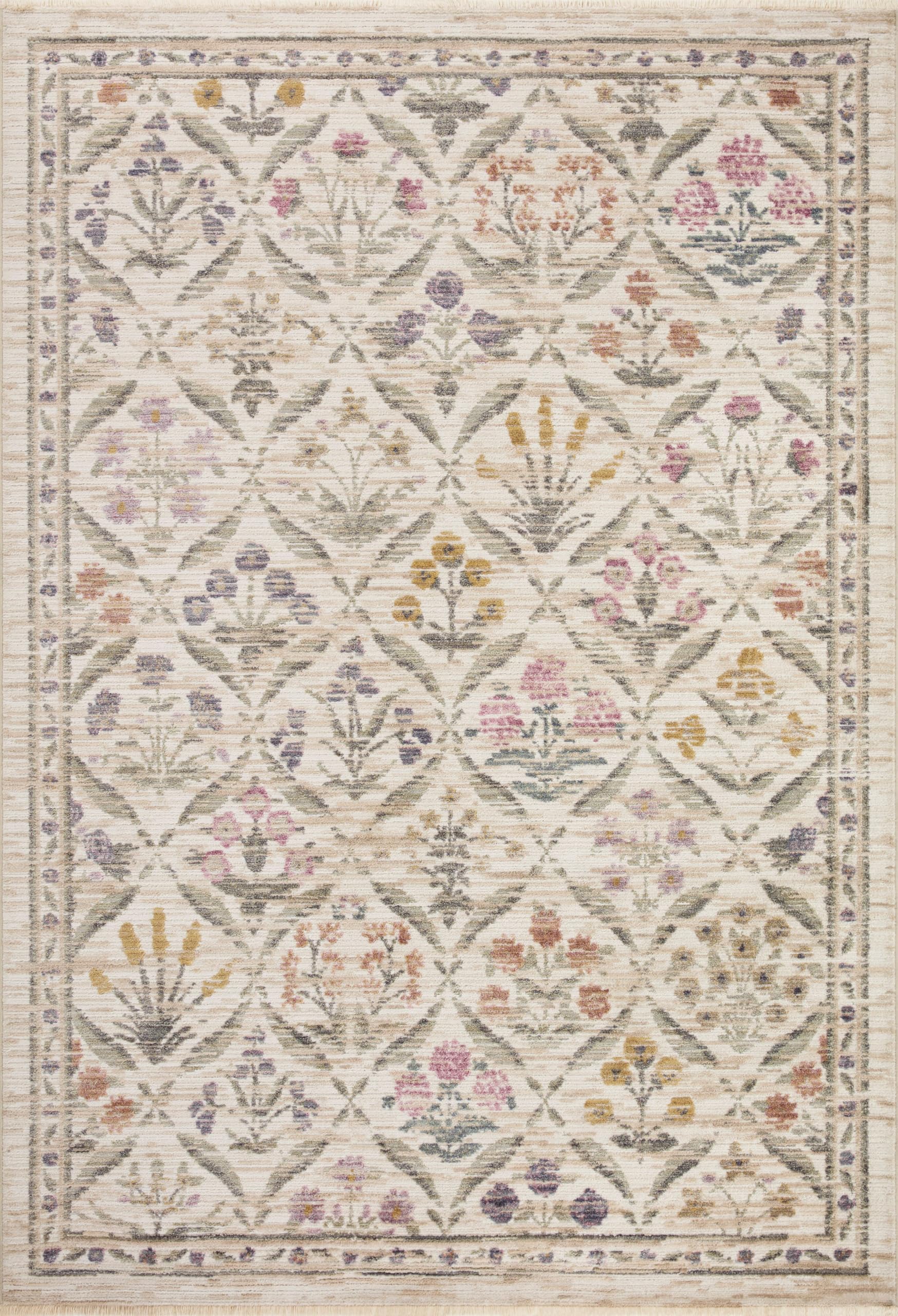 ka-ca kaca ピオニー peony ecru つけ襟 ベージュ Amazon.com: Loloi Rifle Paper Co Provence Ivory 5' x 7'-10